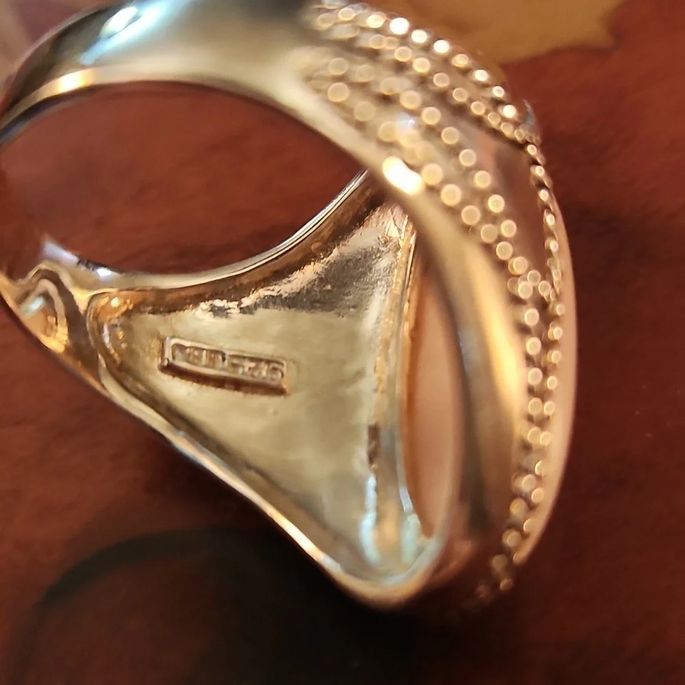 JTV Pink Opal Sterling Silver Cabochon Ring - Picture 8 of 8
